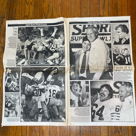 Vintage San Francisco Examiner 49ers Super Bowl Souvenier Newspapers 01-25-1982 - Picture 9 of 12